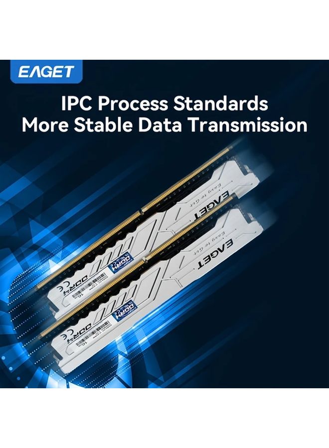 2pcs Eaget 8GB DDR4 3200MHz Desktop RAM Memory with Heatsink for AMD Intel Gaming PC - Image 3